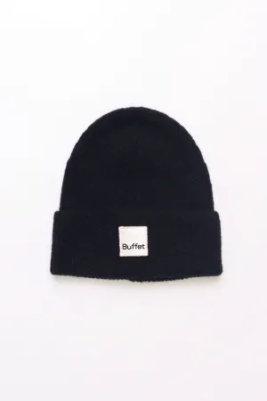 Black classic alpaca beanie