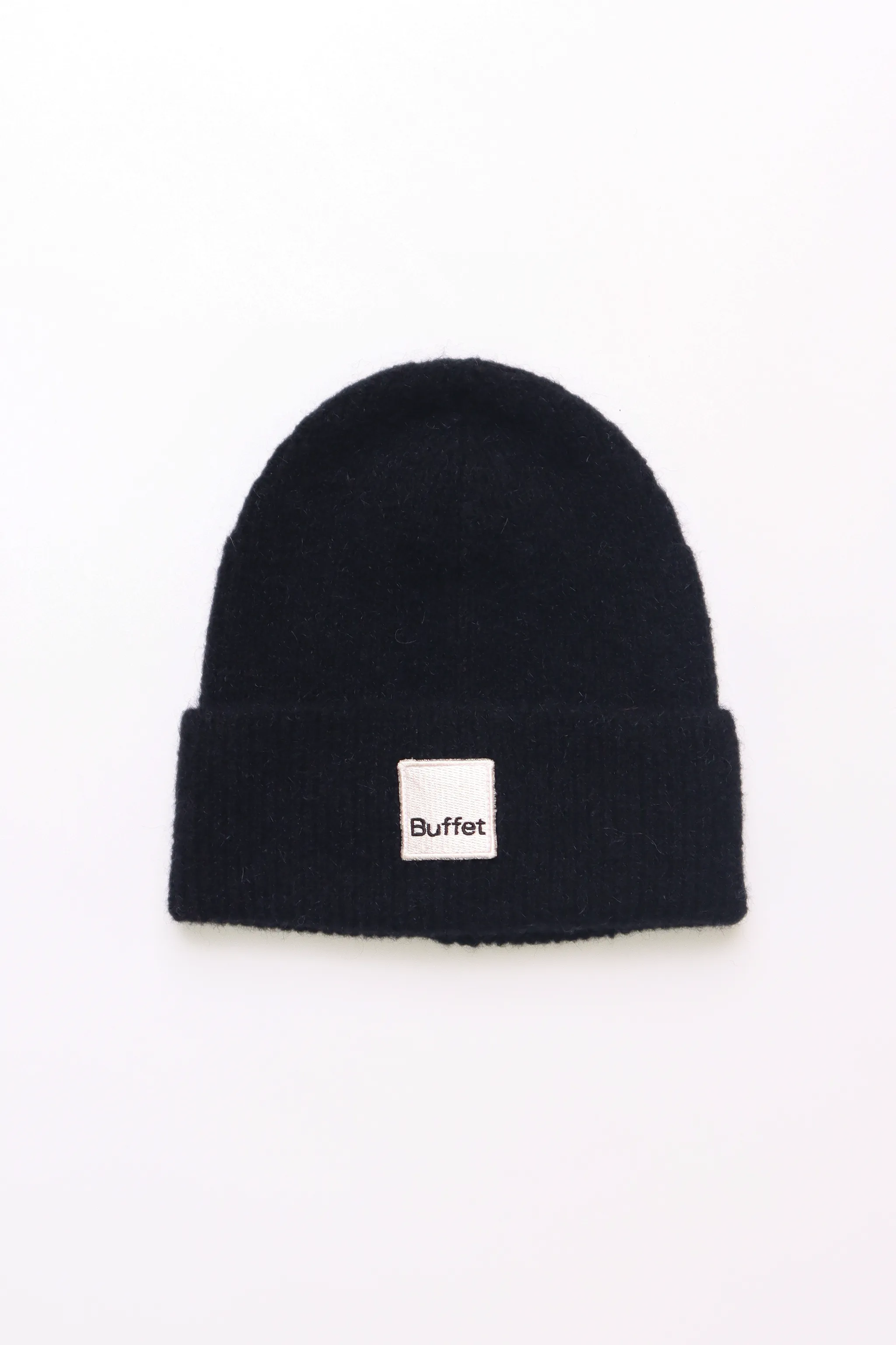 Black classic alpaca beanie