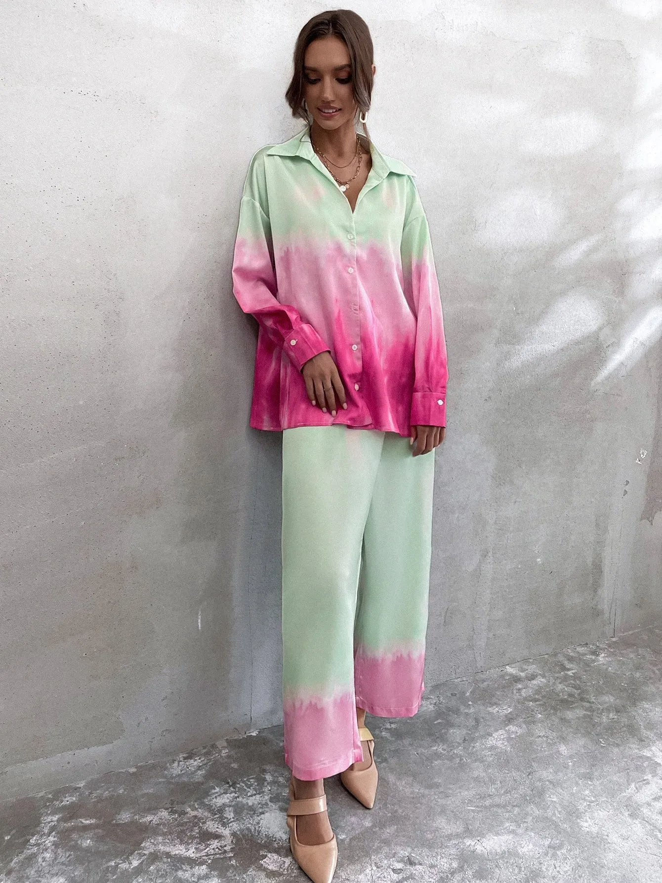 Boho Ombre High Waist Long Women Pants