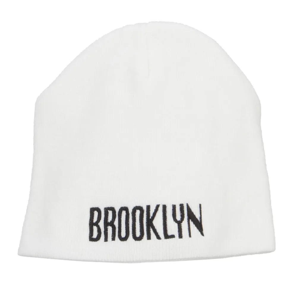 Brooklyn Embroidered Short Beanie