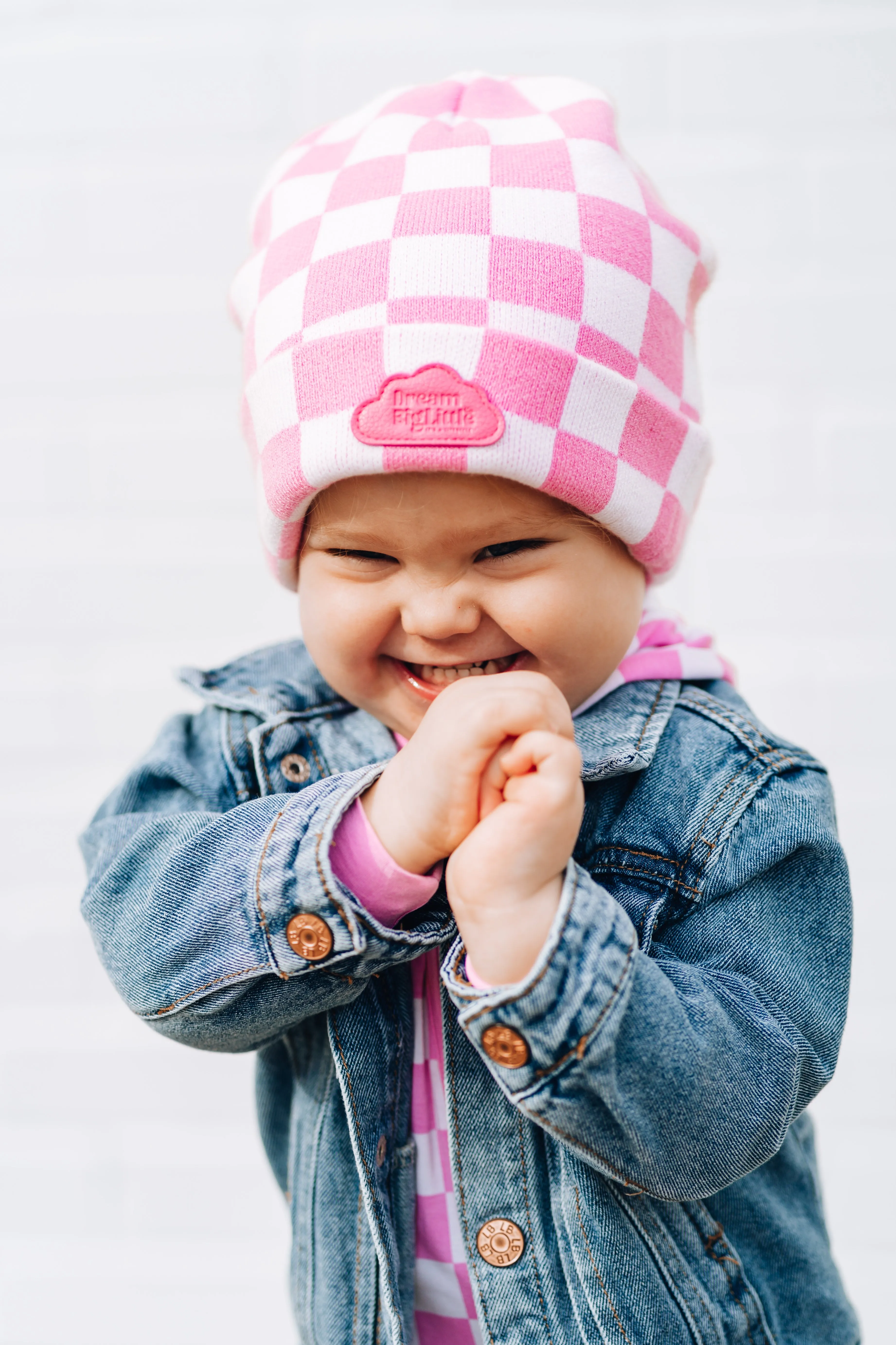 Bubblegum Checkers Dream Beanie