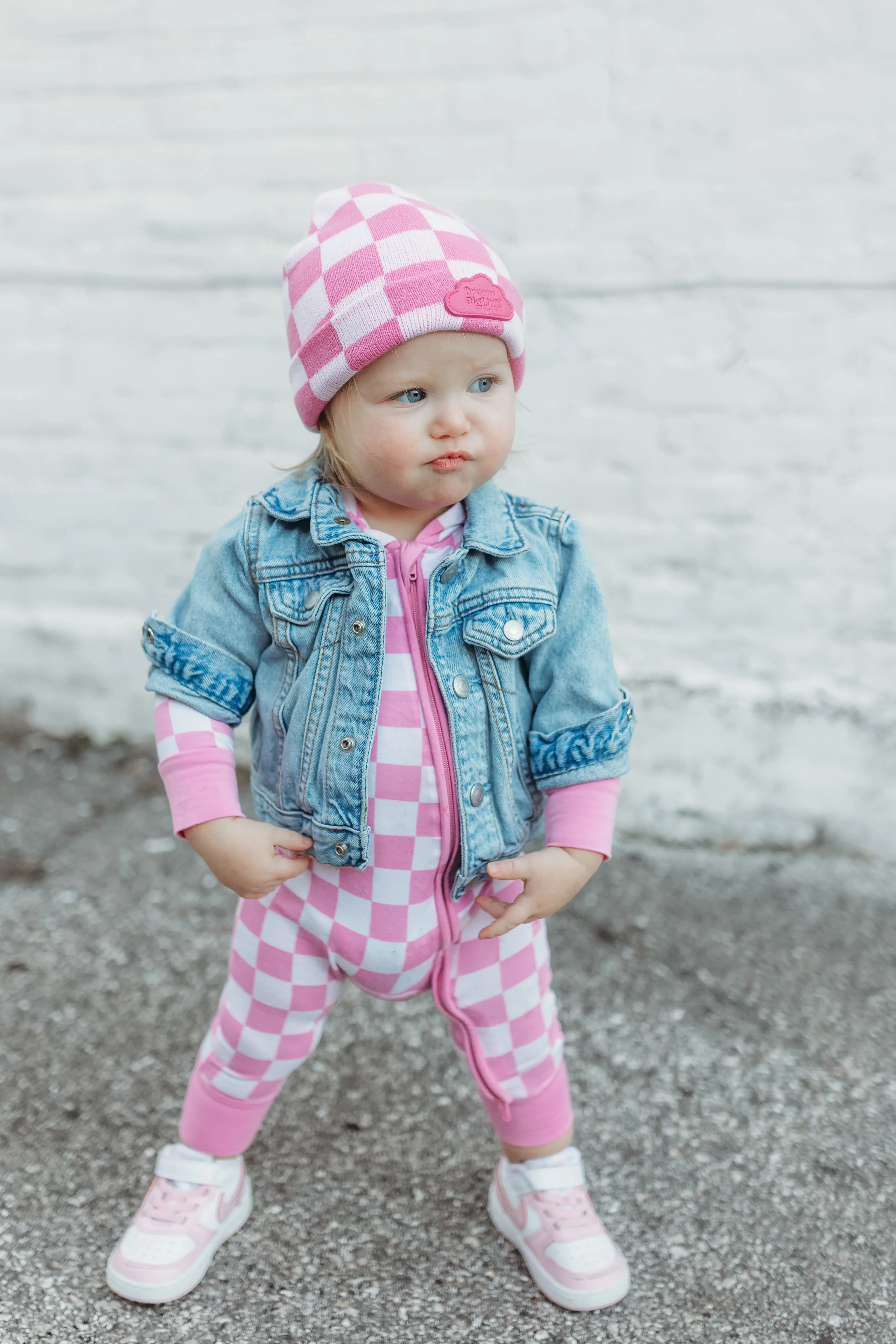 Bubblegum Checkers Dream Beanie