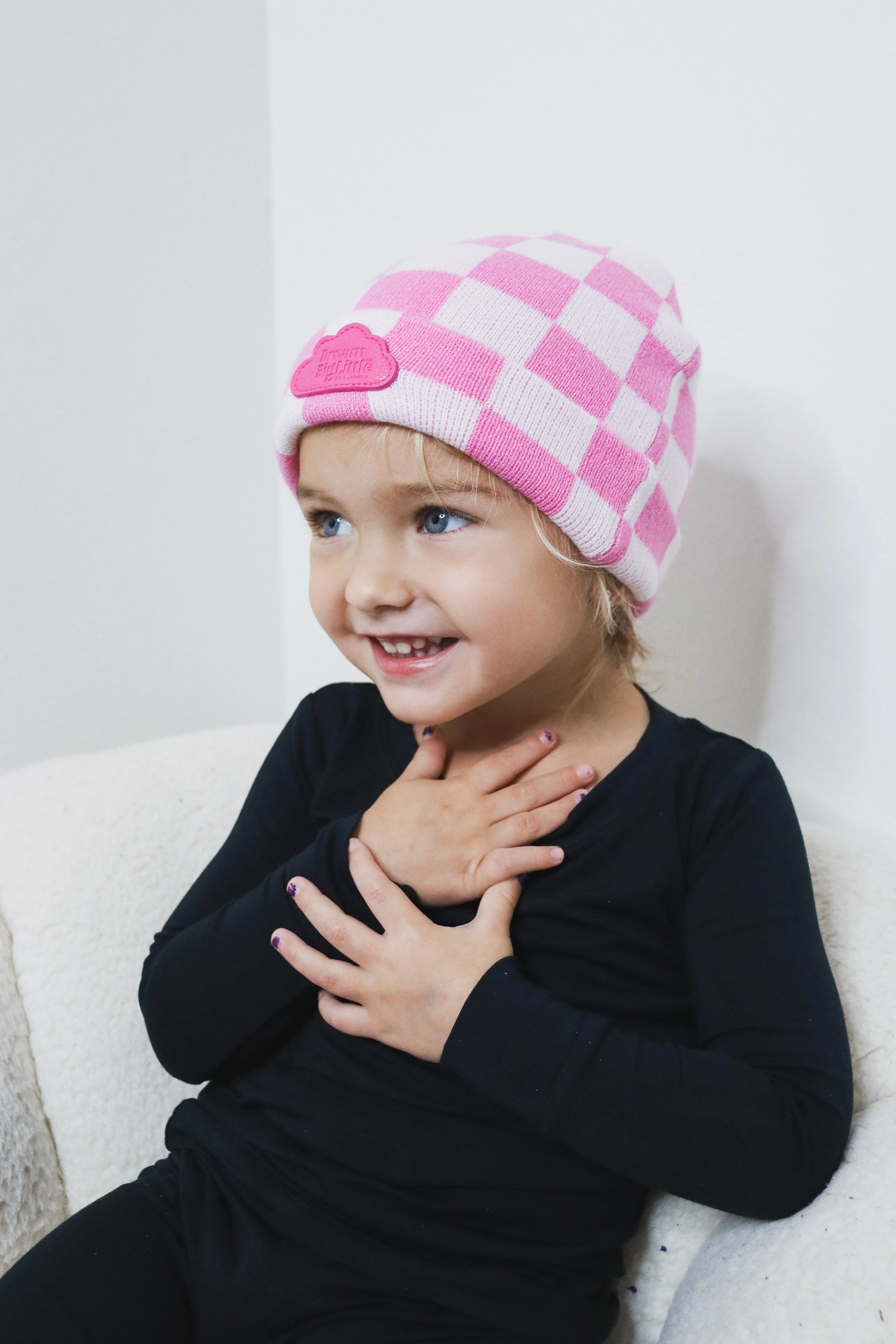Bubblegum Checkers Dream Beanie