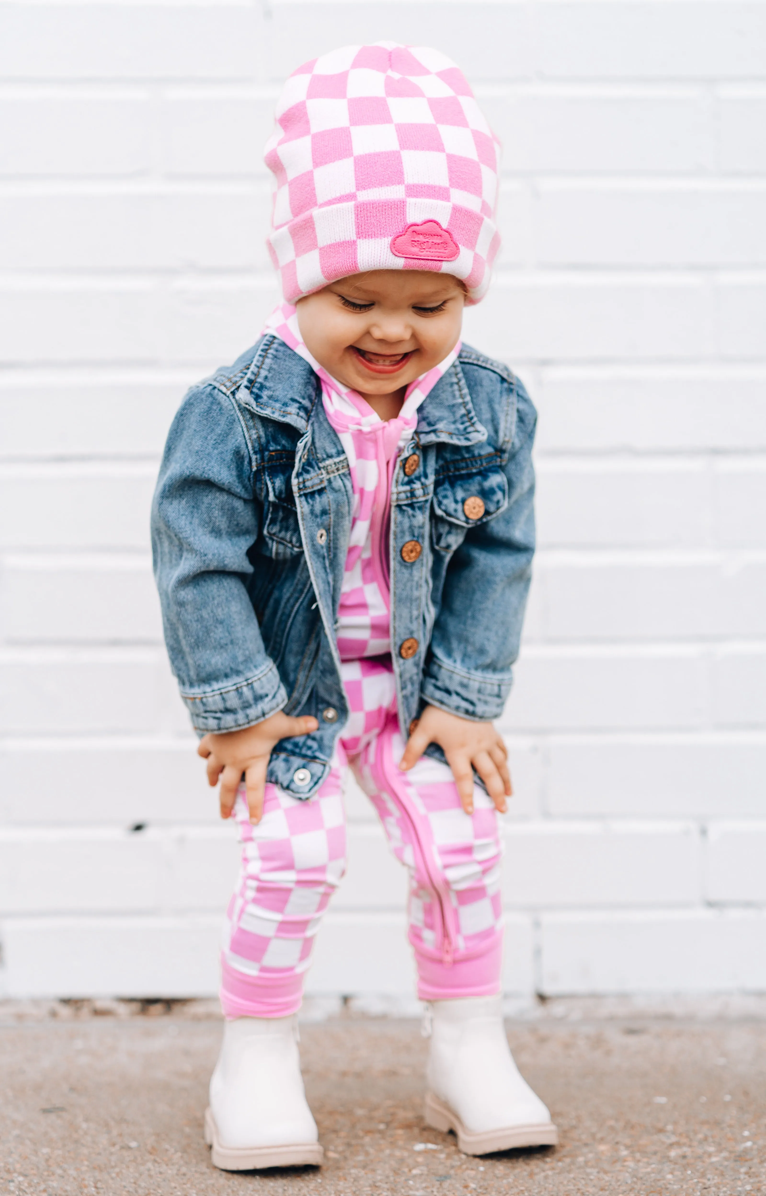 Bubblegum Checkers Dream Beanie