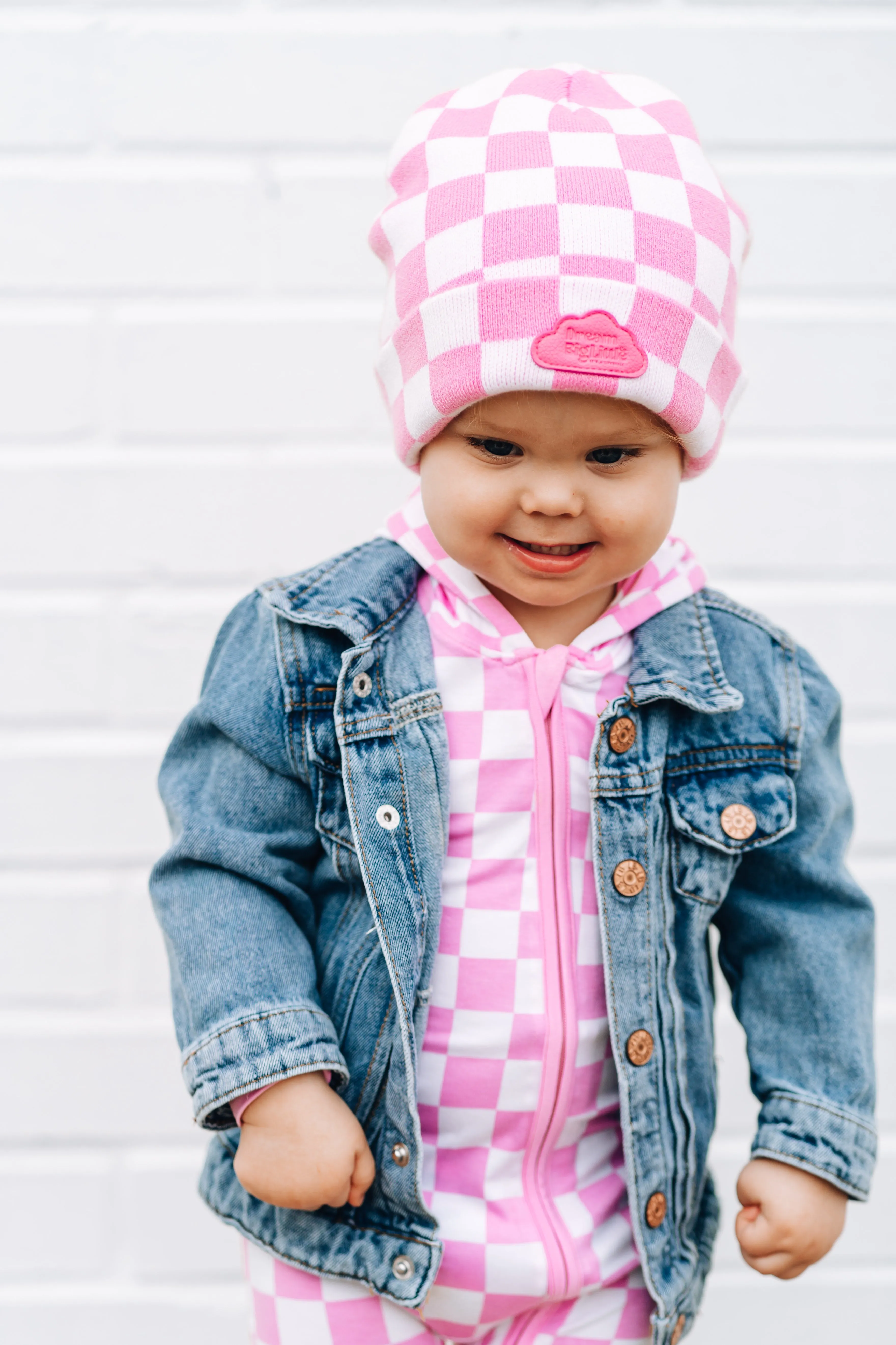 Bubblegum Checkers Dream Beanie
