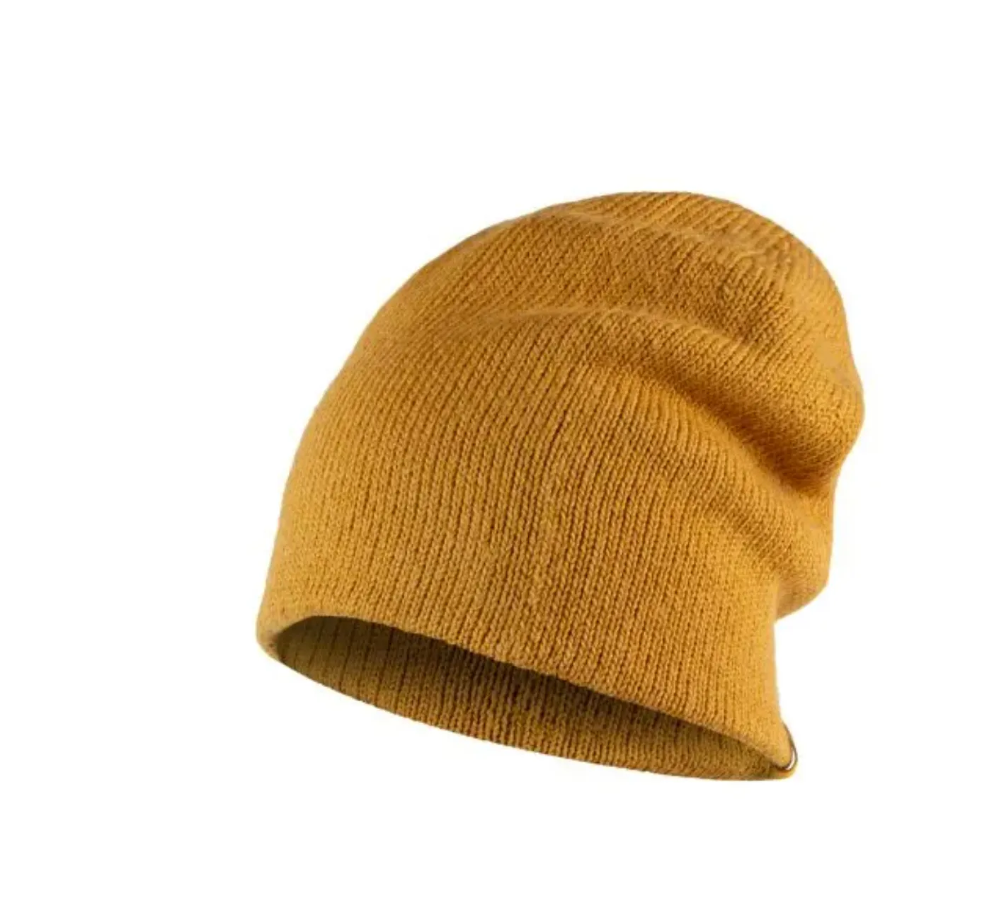Buff Knitted Beanie Jarn Ocher