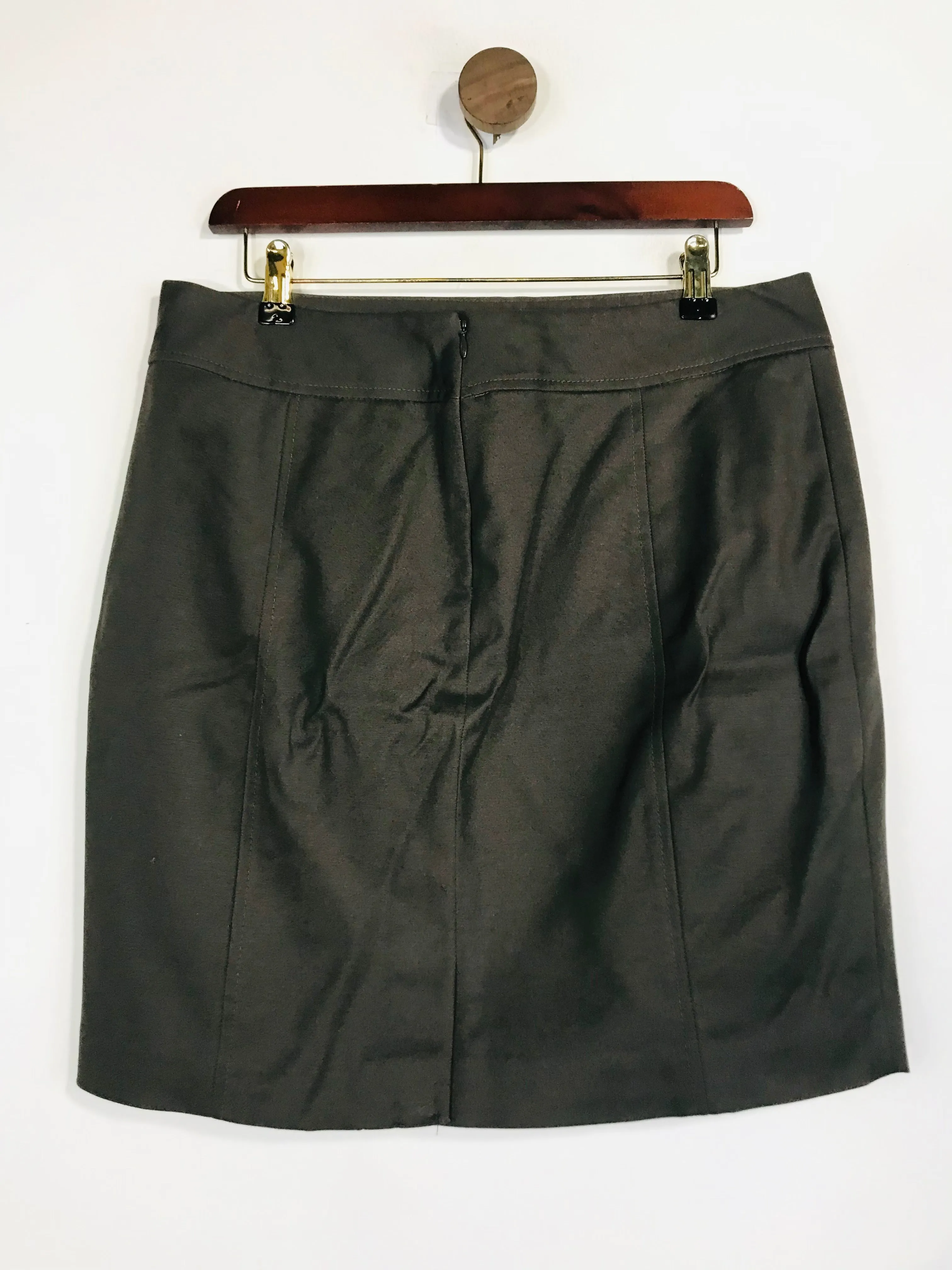 Calvin Klein Women's Cotton Smart Pencil Skirt | UK12 | Brown
