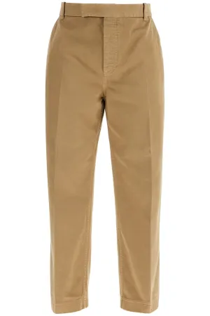camel cotton chino pants with tricolor ribbon MTU335W F0576 CAMEL