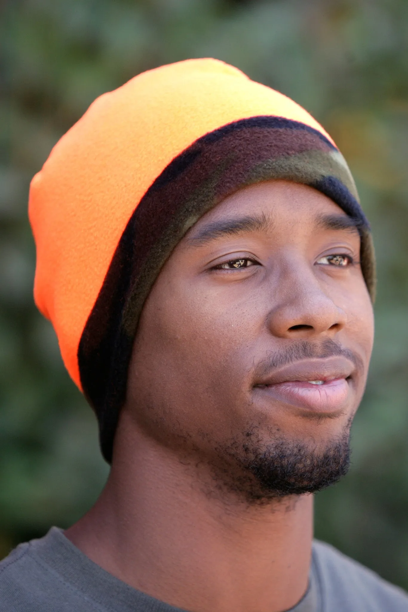 Camo Beanie Fleece Reversible