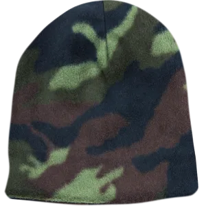 Camo Beanie Fleece Reversible