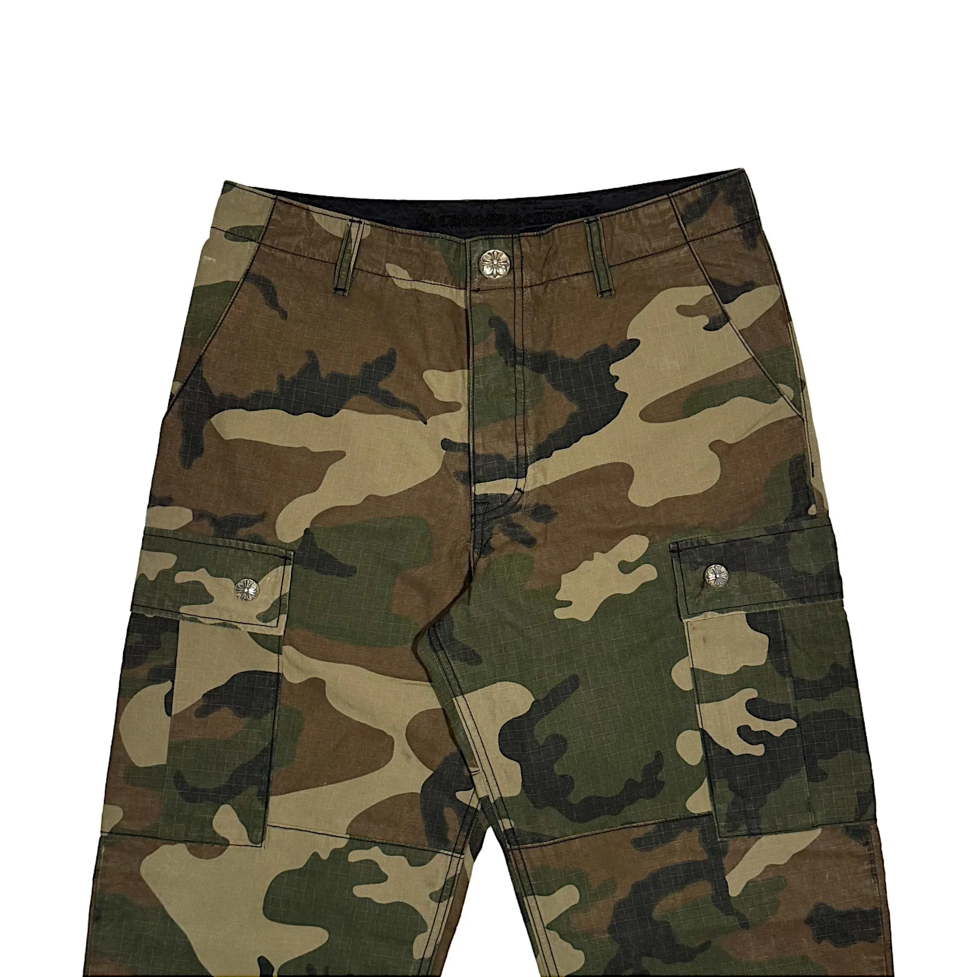 Camo Cargo Cross Patch Pants