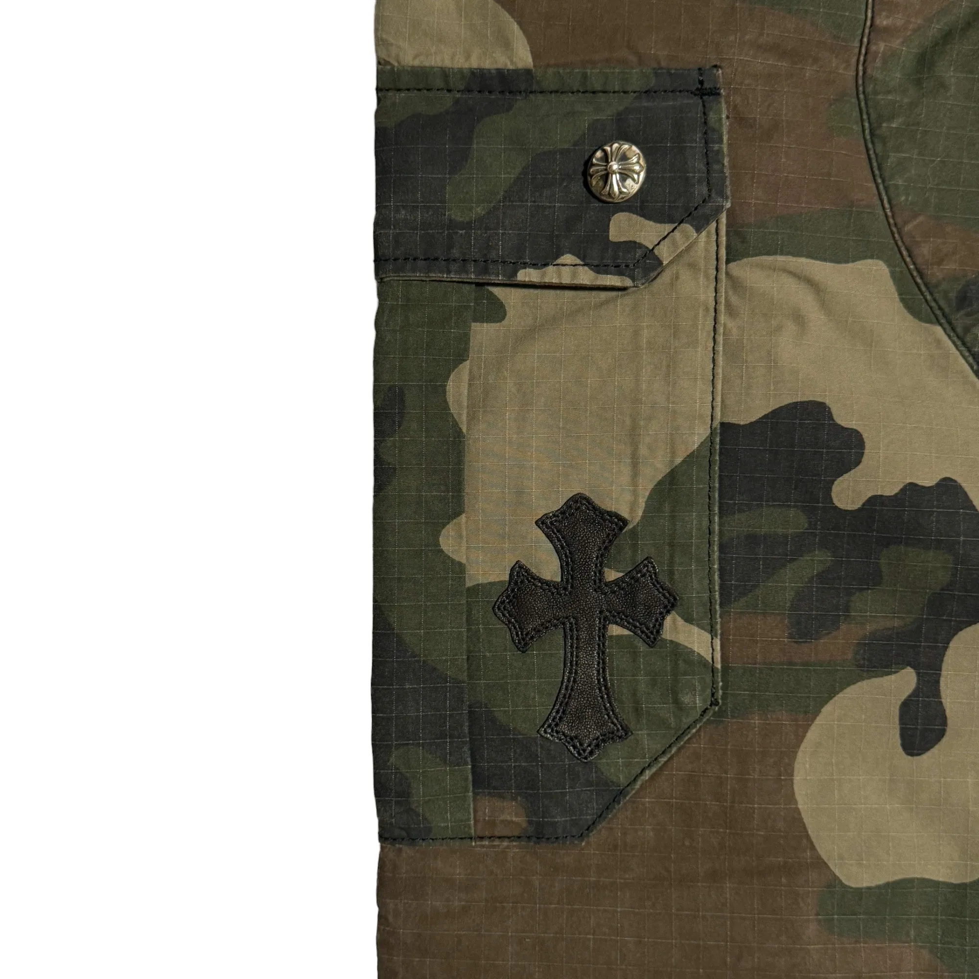 Camo Cargo Cross Patch Pants