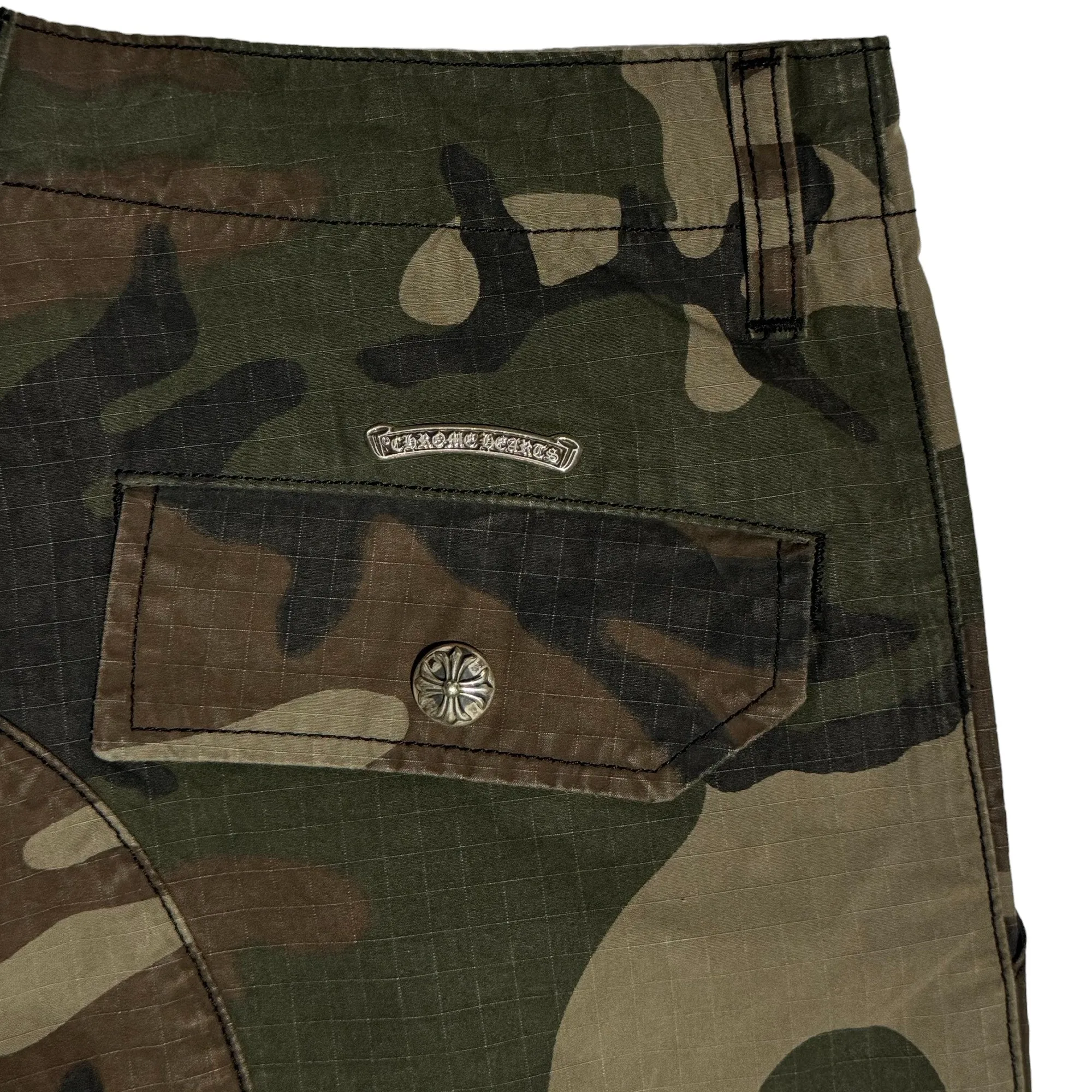 Camo Cargo Cross Patch Pants