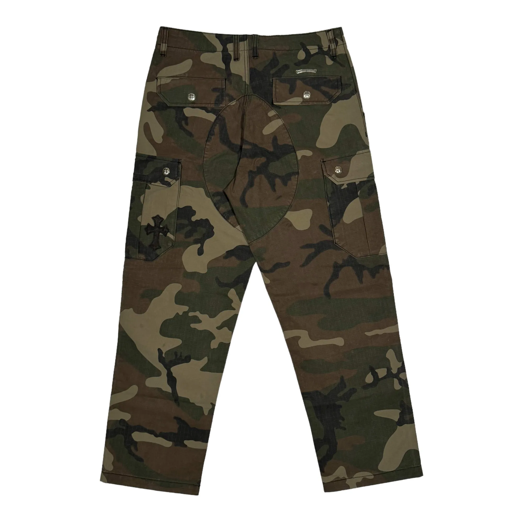 Camo Cargo Cross Patch Pants