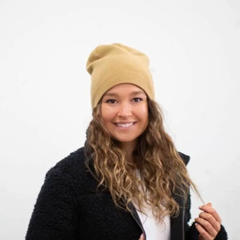 Caramel Tan Cashmere Blend Beanie