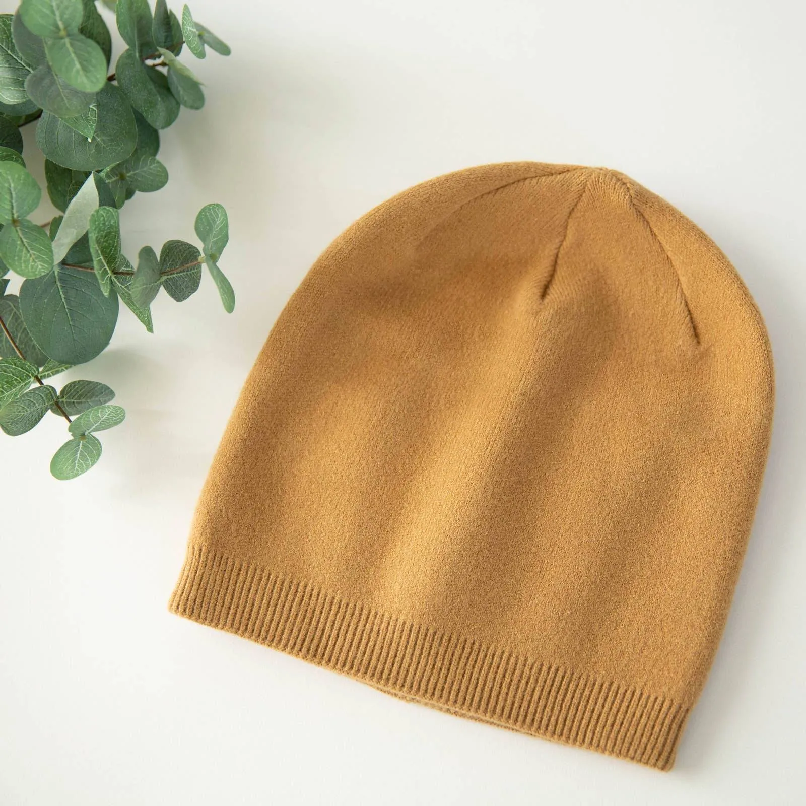 Caramel Tan Cashmere Blend Beanie