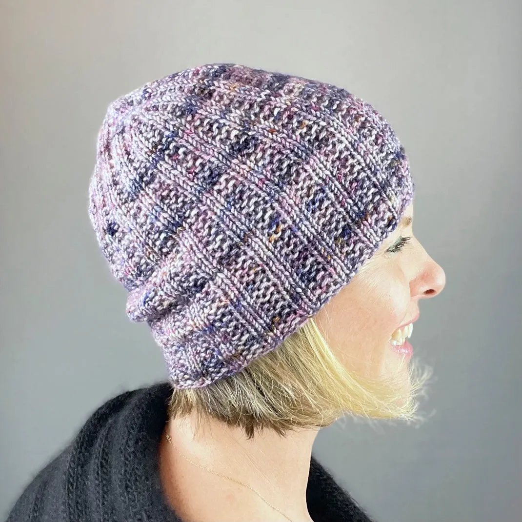 Cashmere Broken Rib Beanie Knitting Kit | Jade Sapphire Zageo Cashmere & Knitting Pattern (#392)