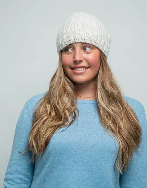 Cashmere Winter Warmer Beanie in Ice