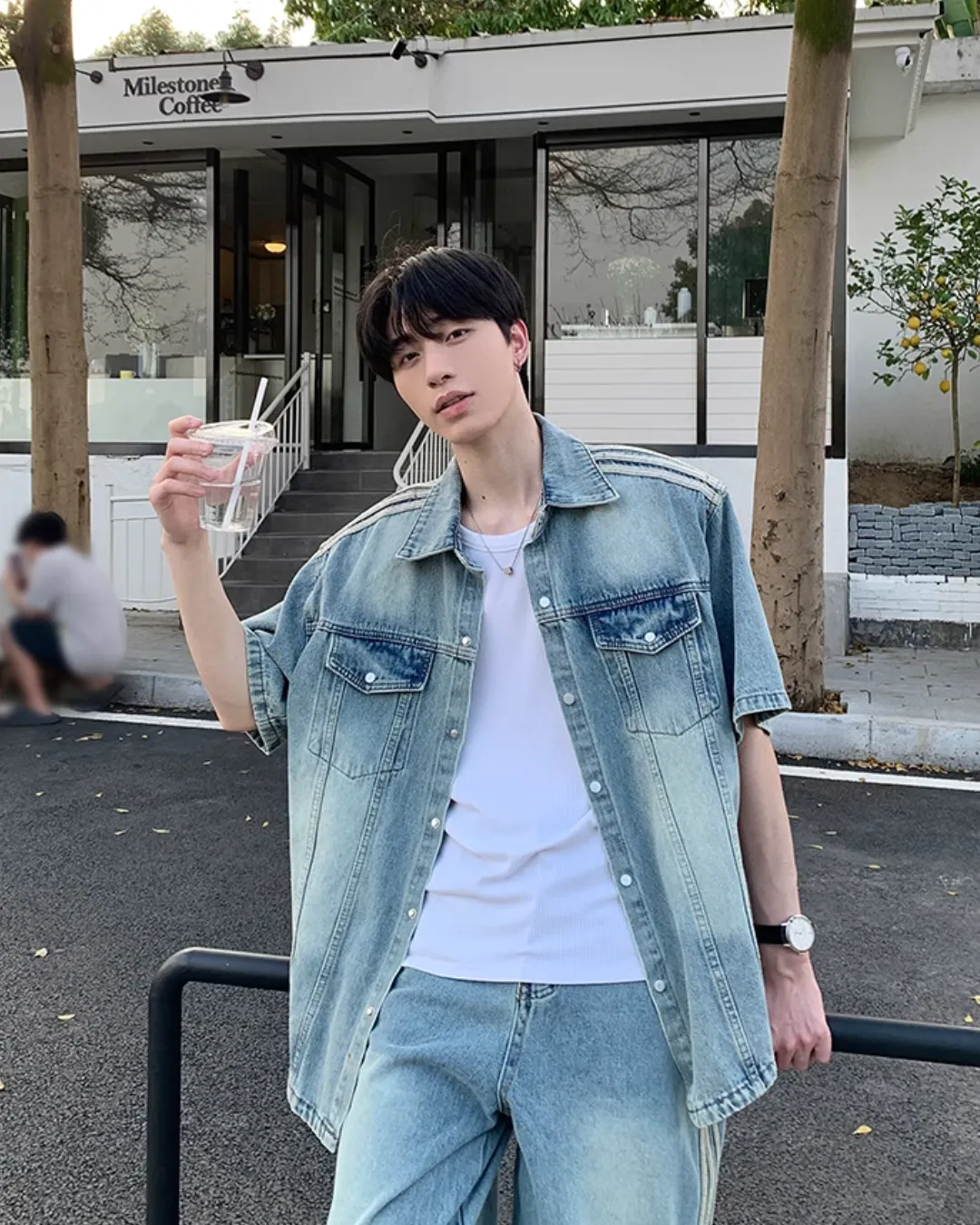 Casual Wash Denim Shirt / Denim Pants OYC0064