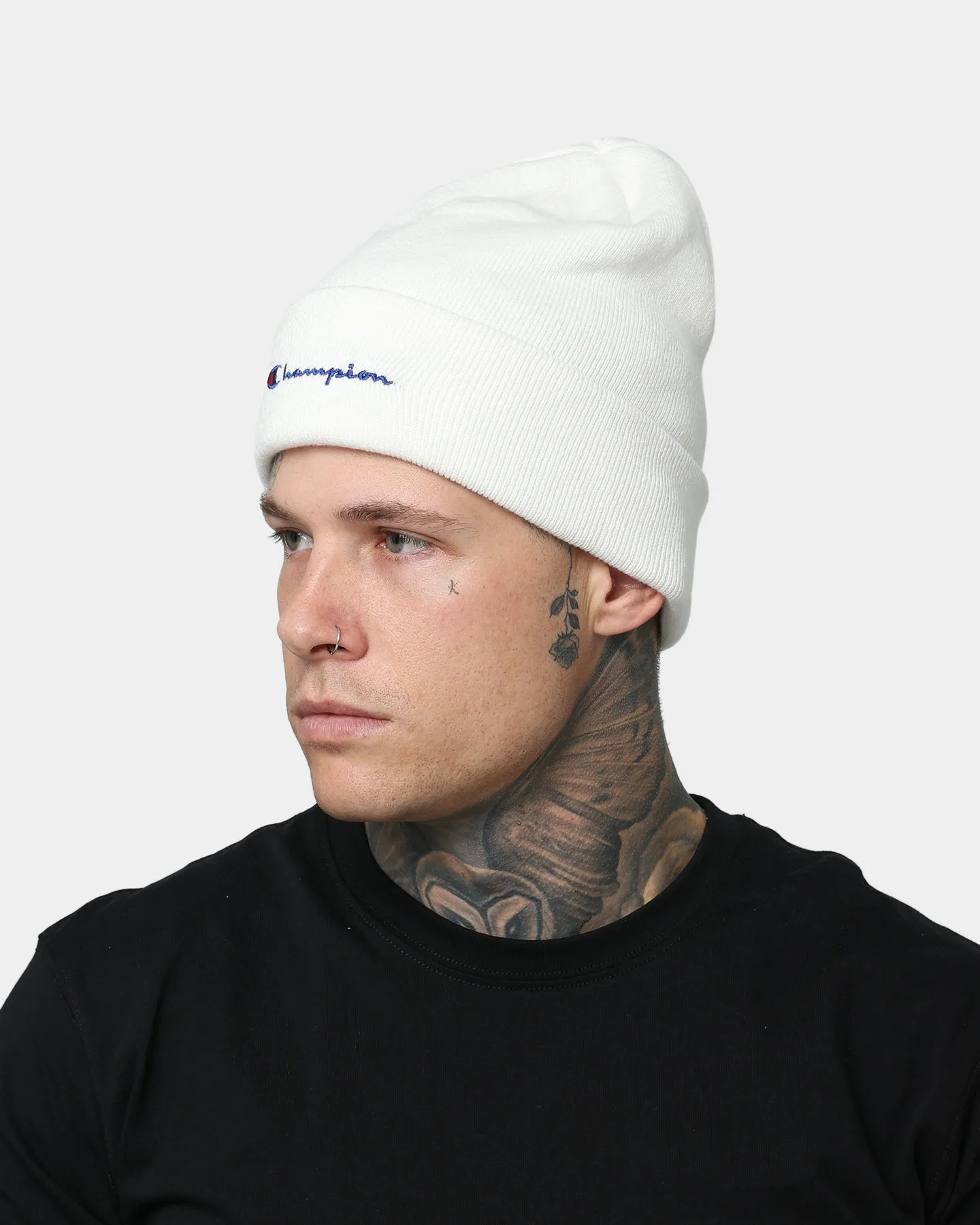 Champion Script Beanie White