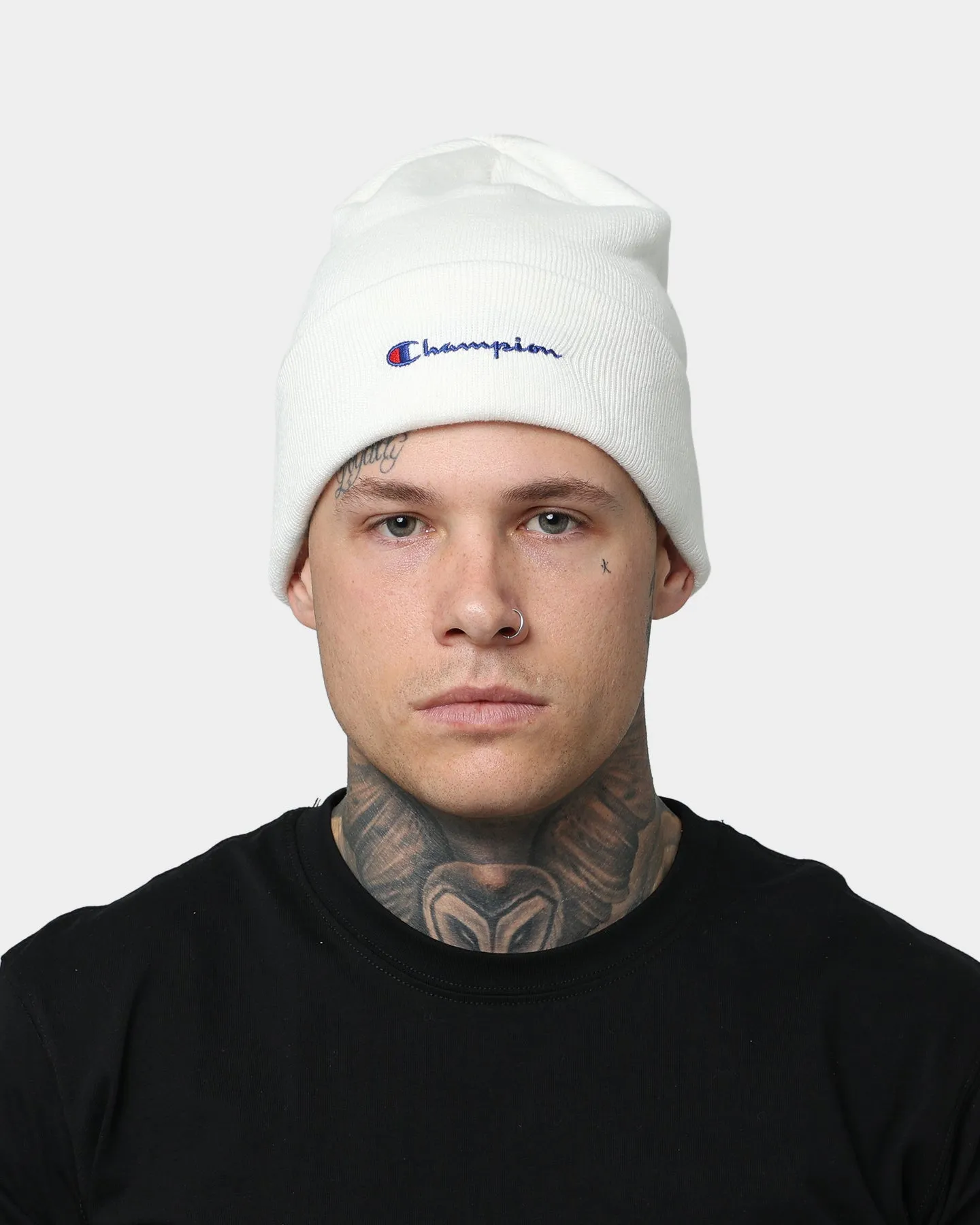 Champion Script Beanie White