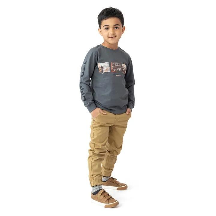 Charcoal Noruk Long Sleeve Tee - Select Size