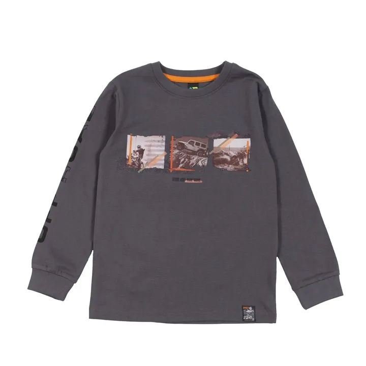 Charcoal Noruk Long Sleeve Tee - Select Size