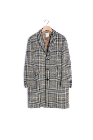 Checked overcoat