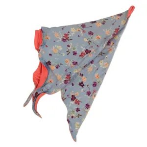 Chemo Head Scarf Reversible Helen Cornflower Coral