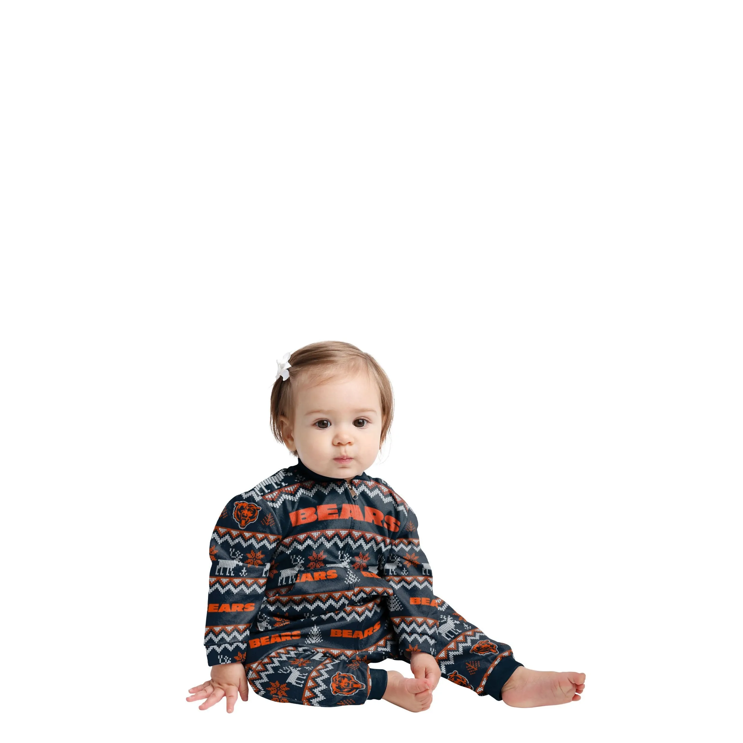 Chicago Bears NFL Ugly Pattern Family Holiday Pajamas