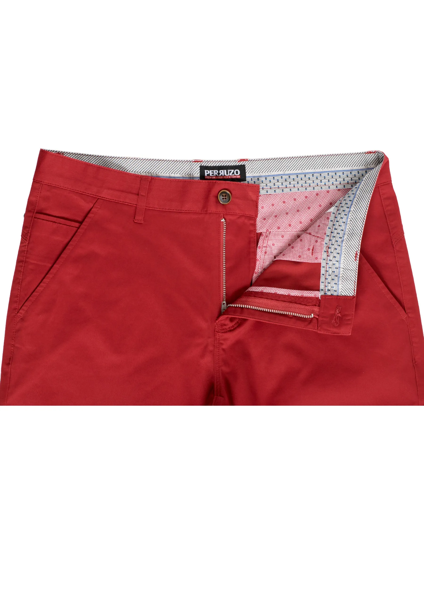Chinos Cotton Stretch in Burnt Red