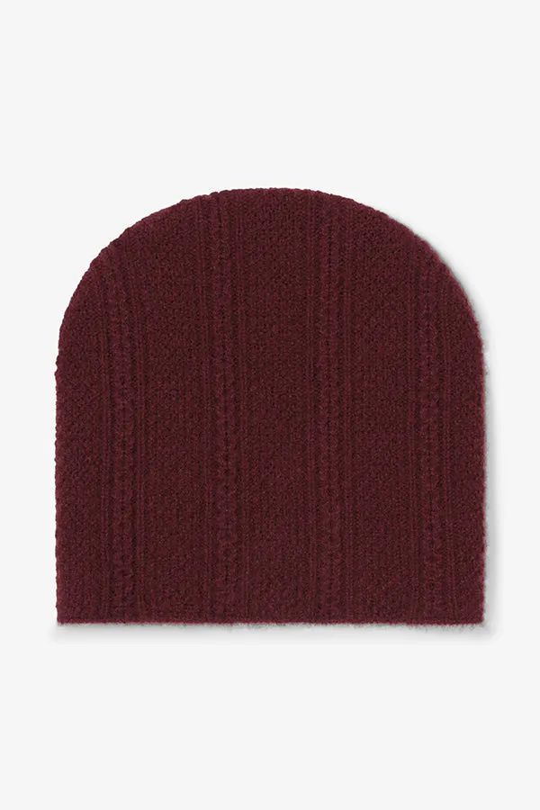Circle Cable Beanie - Cashmere :: Chianti