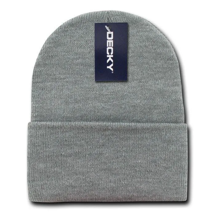Classic Decky Cuffed Long Beanies Acrylic Ski Skull Winter Warm Hats Caps Unisex