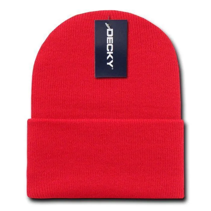 Classic Decky Cuffed Long Beanies Acrylic Ski Skull Winter Warm Hats Caps Unisex