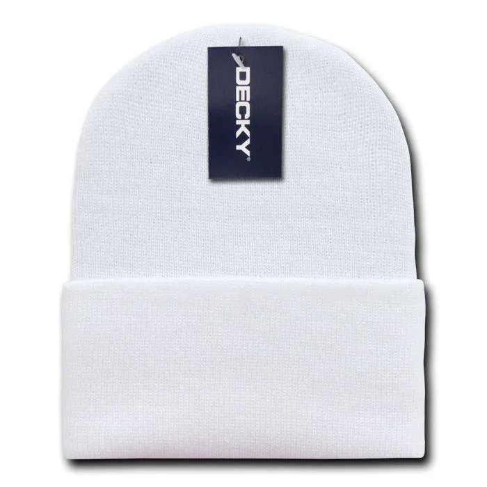 Classic Decky Cuffed Long Beanies Acrylic Ski Skull Winter Warm Hats Caps Unisex