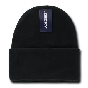 Classic Decky Cuffed Long Beanies Acrylic Ski Skull Winter Warm Hats Caps Unisex