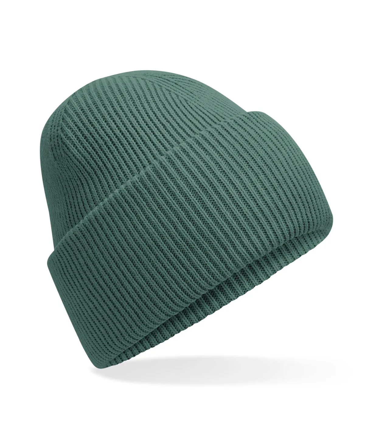 Classic engineered deep-cuffed beanie | Marine Green