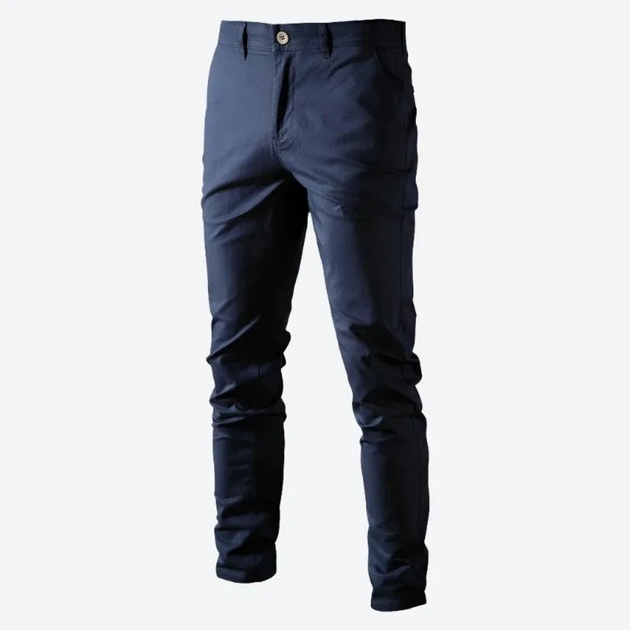 Classic Slim-Fit Casual Chino Pants