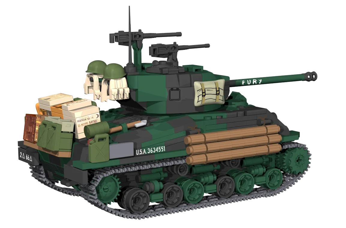 Cobi 1/35 Scale Sherman M4A2E8 (76) W "Fury" Tank Museum Exclusive