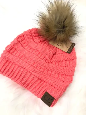 Coral CC Beanie