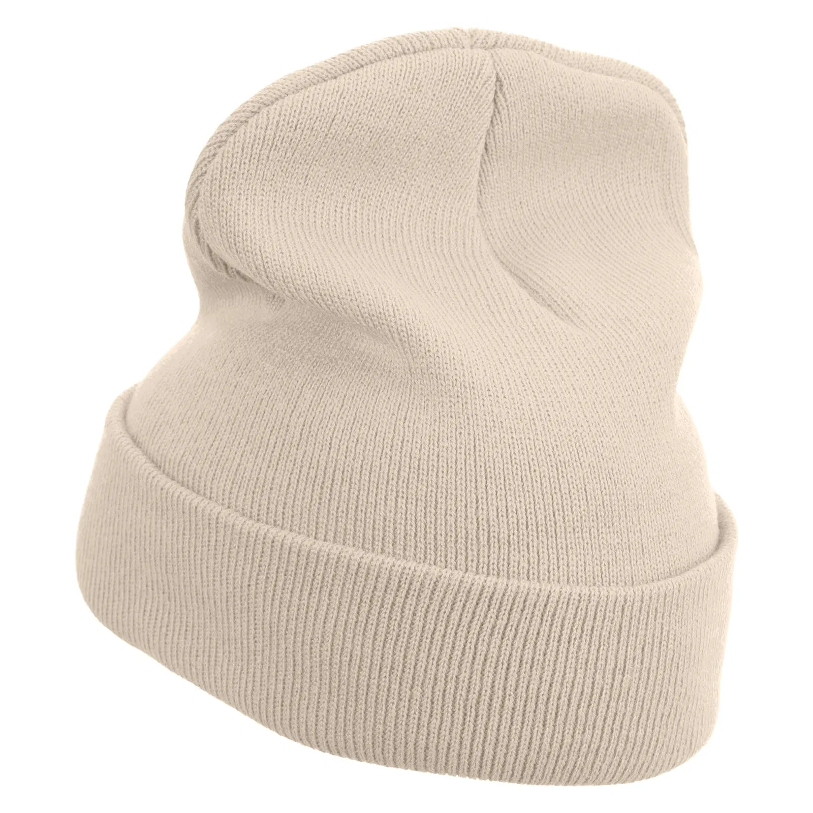 Coral Elements Embroidered 12 inch Long Knitted Beanie