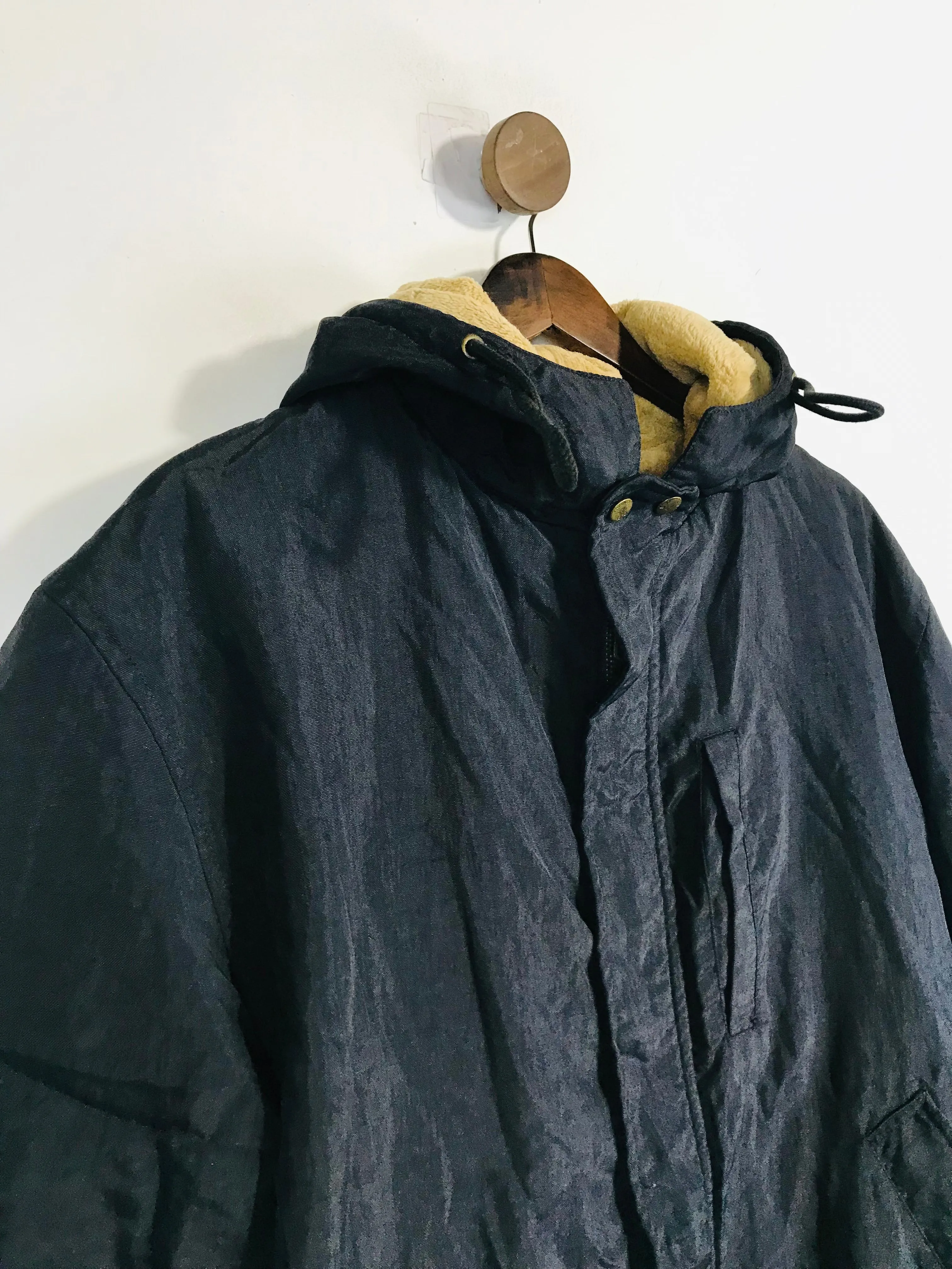 C.P. Company Men's Fleece Lined Overcoat Coat | 48 | Black
