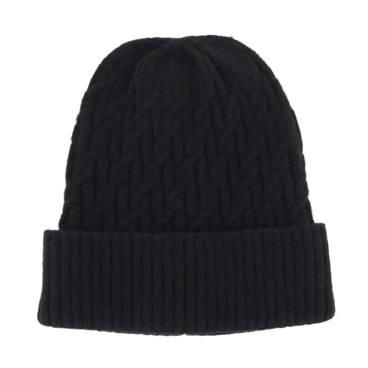 CTM® Women's Solid Braided Knit Winter Beanie Hat
