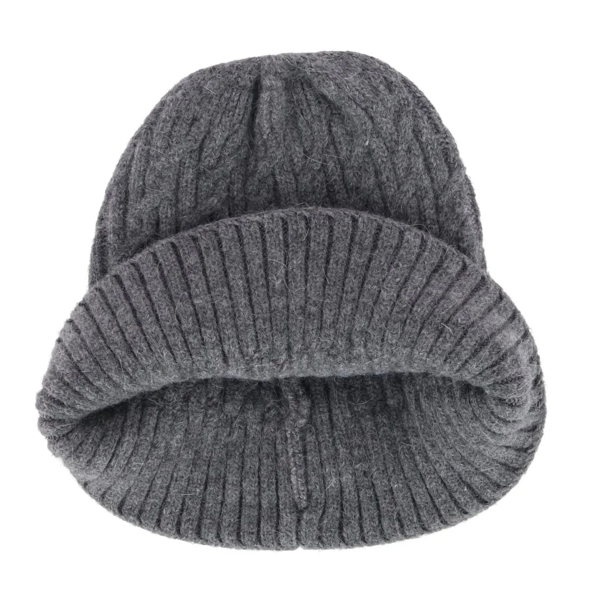 CTM® Women's Solid Braided Knit Winter Beanie Hat