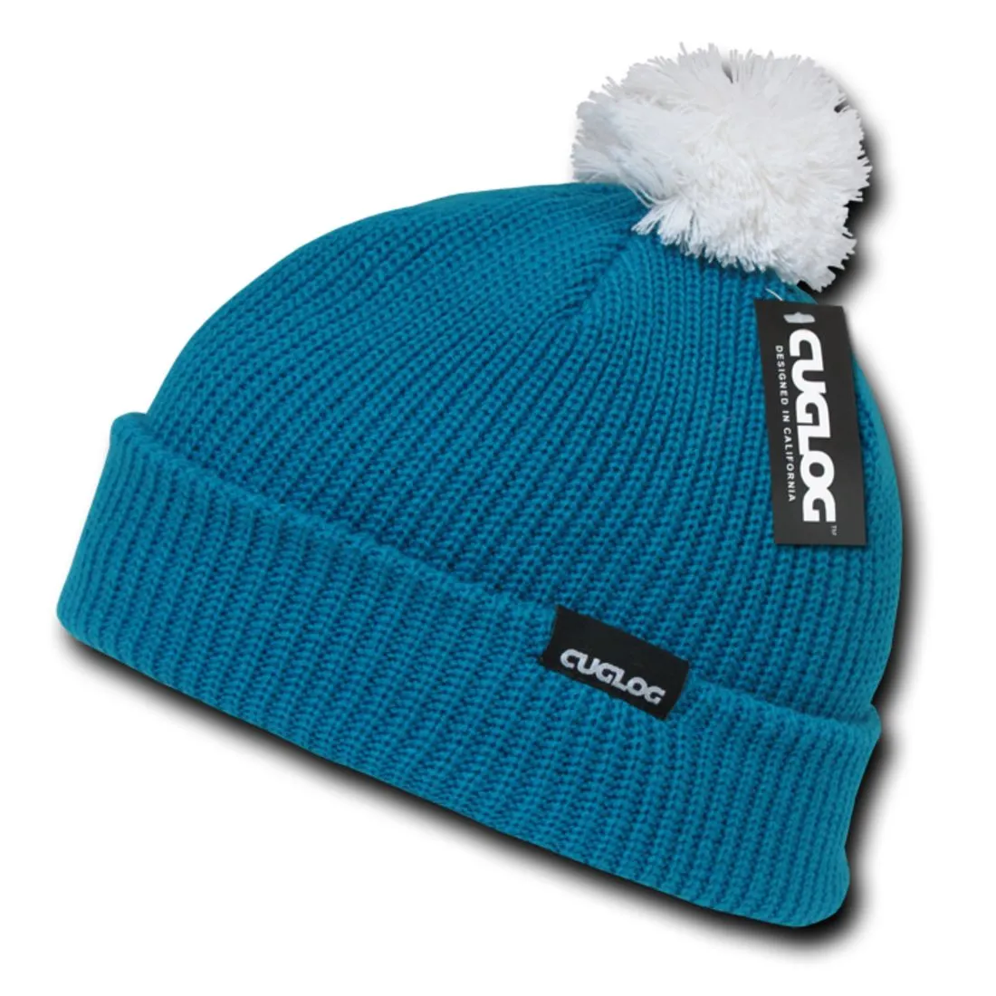 Cuglog K002 Sailor Watch Rib Cuffed Knit Pom Beanies Hat Winter Ski Caps