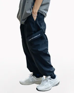 Cyberpunk Wing Shape Functional Woven Cargo Pants