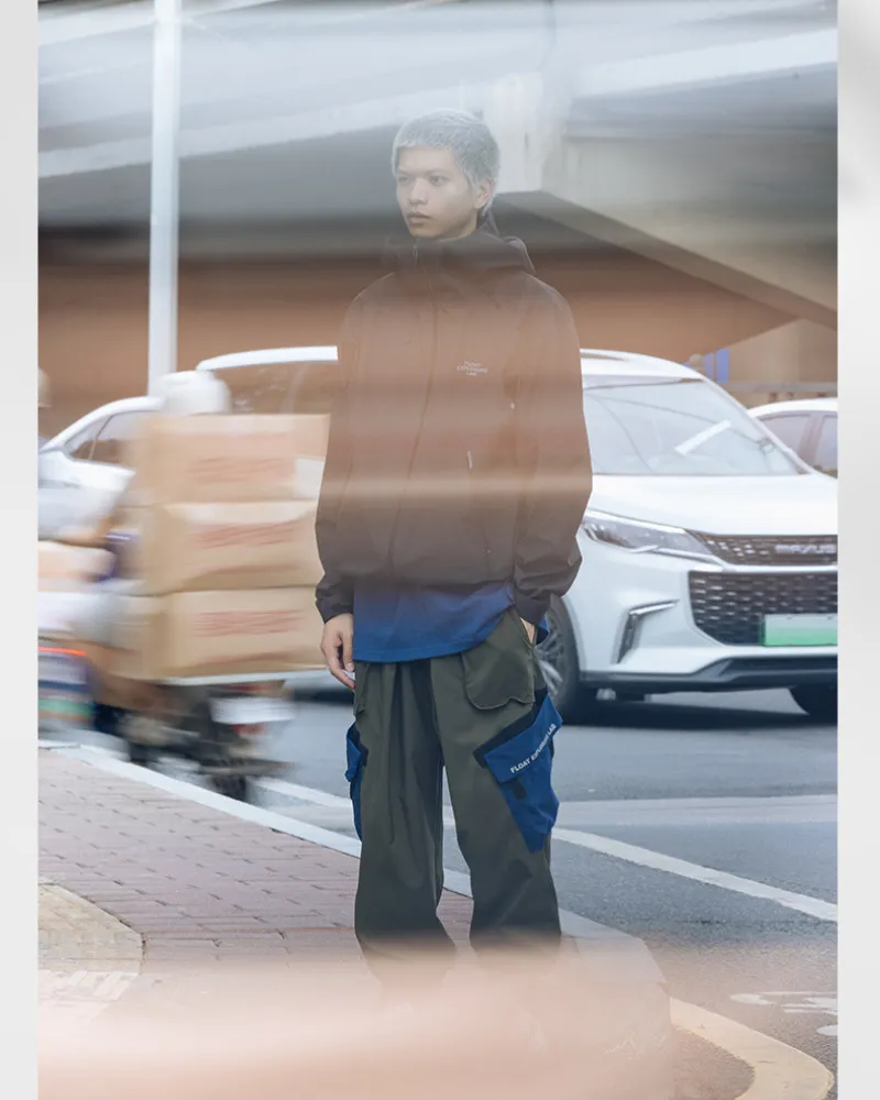 Cyberpunk Wing Shape Functional Woven Cargo Pants