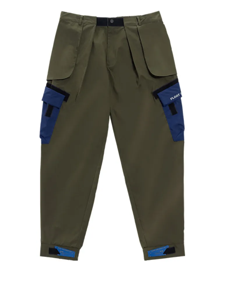 Cyberpunk Wing Shape Functional Woven Cargo Pants