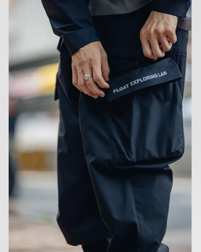 Cyberpunk Wing Shape Functional Woven Cargo Pants