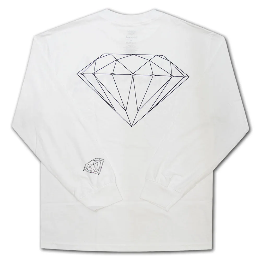 Diamond Supply Co OG Script Long Sleeve T-shirt White